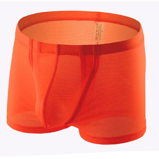Solid Breathable Spandex Boxer