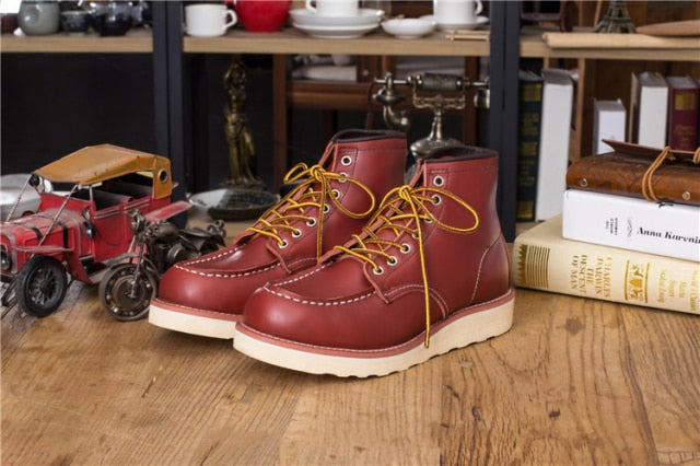 Goodyear Welted Vintage Genuine Leather Ankle Boots