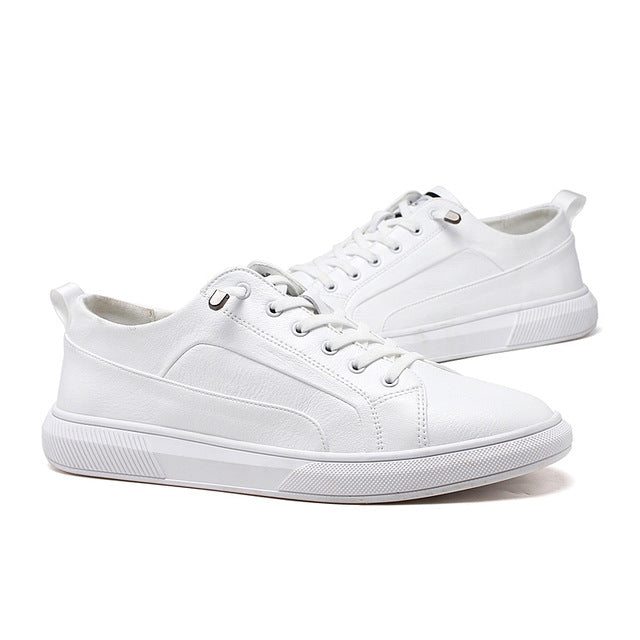 Leather Flats Simple Solid Color Sneakers