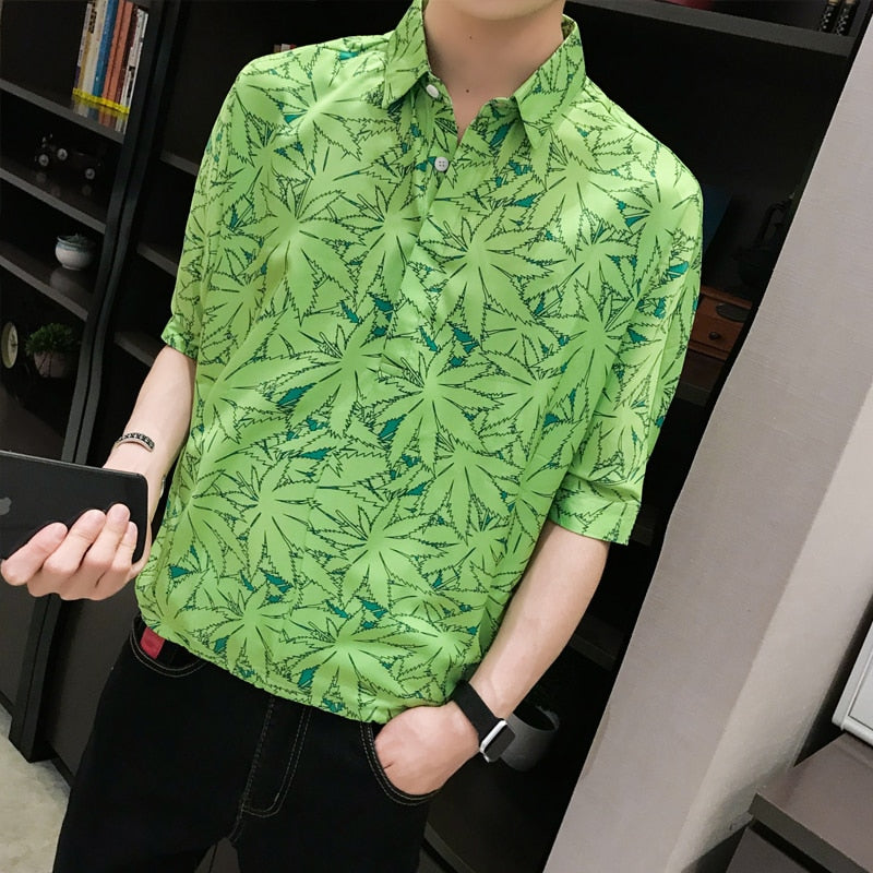 Sexy Women Back Print Casual Style Men Shirts