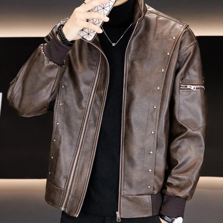 Winter Fleece Warm PU Leather Jacket