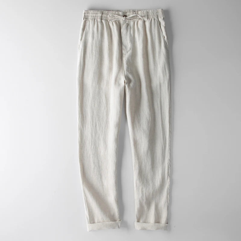 Casual Solid Loose Linen Pants