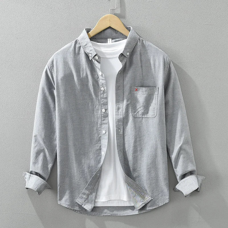 Casual Single Pocket Baggy Shirt