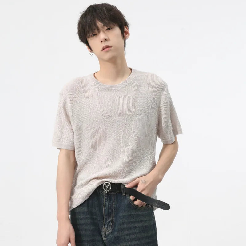 Broadcloth Loose Casual Round Neck T-Shirt