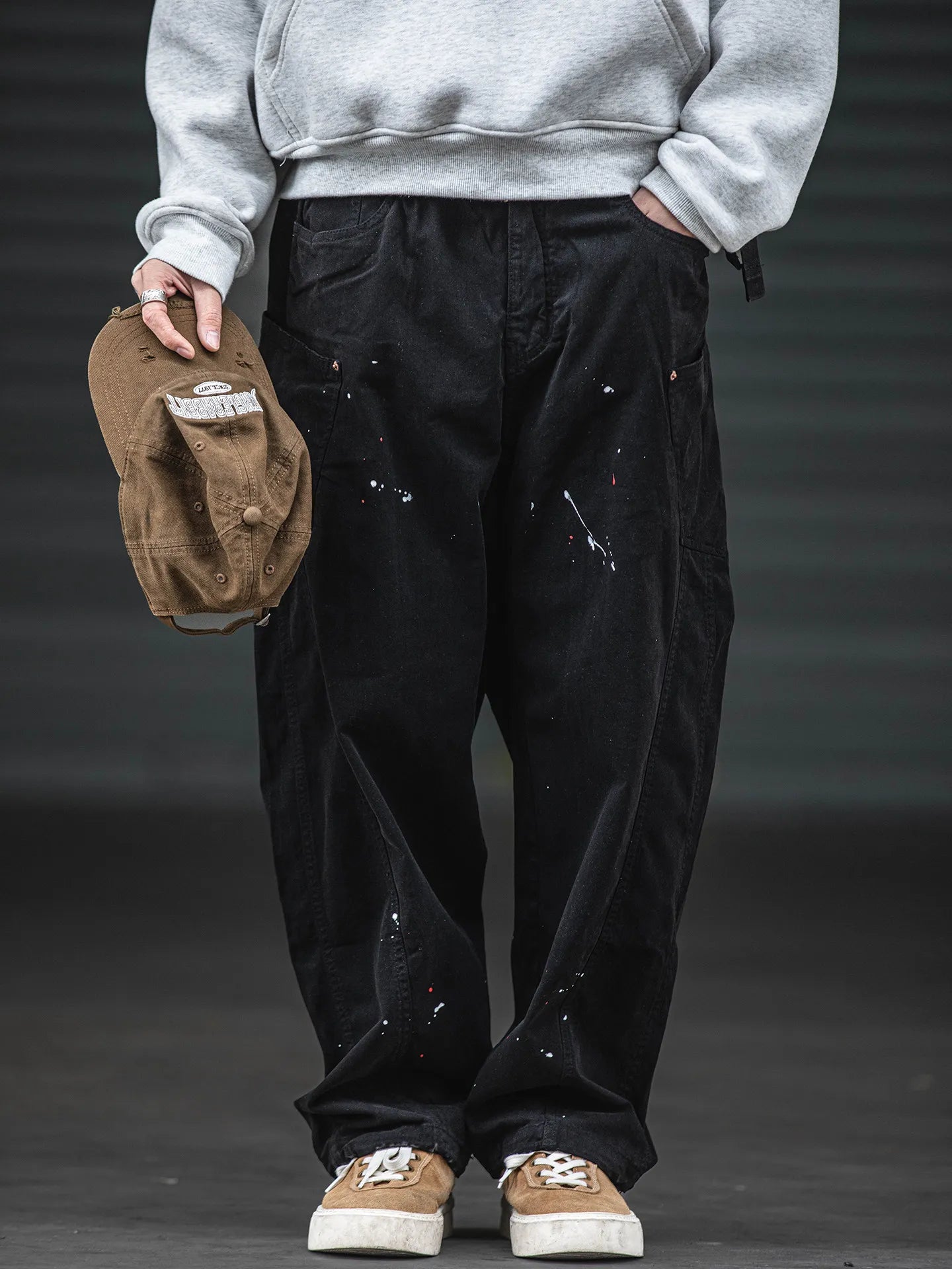 Oversized Baggy Paint Splatter Loose Pants