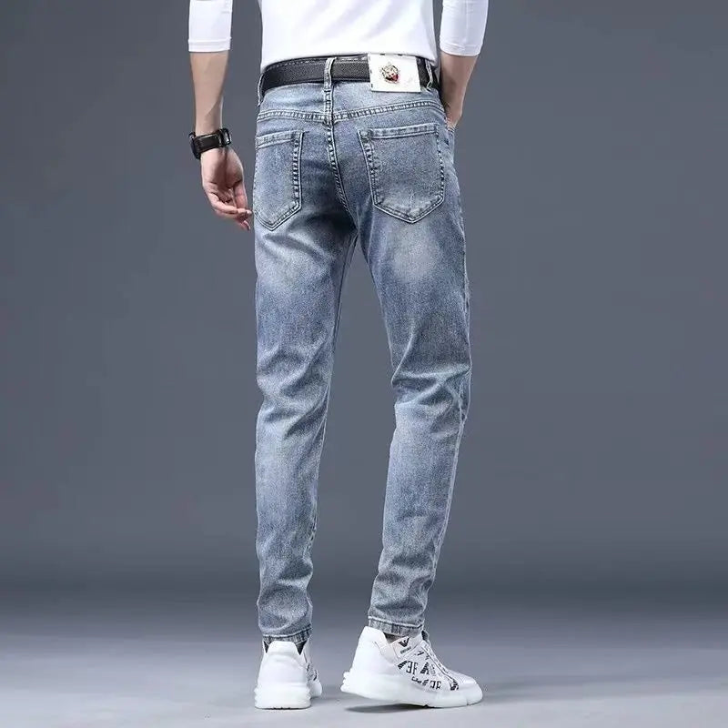 Streetwear Ripped Letter Patches Jeans