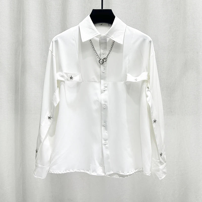 Star Rivet Solid Color Shirt