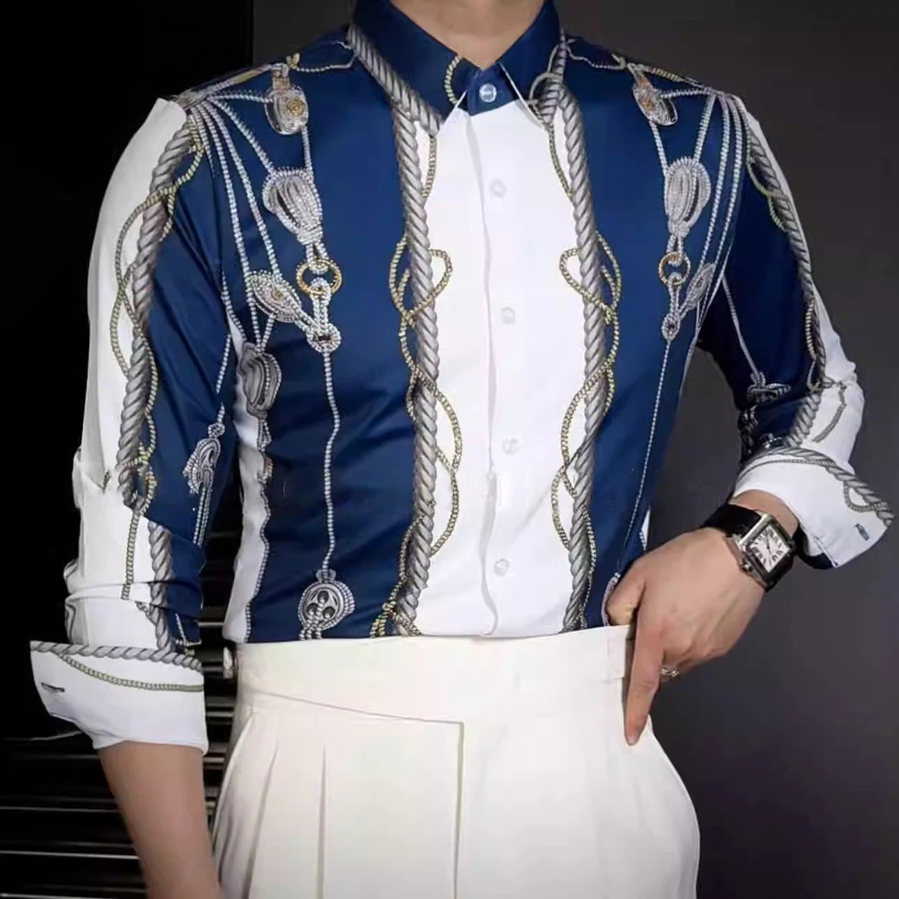 Casual Vintage Pattern Printed Shirt