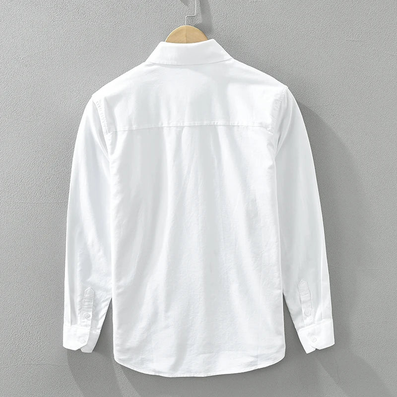 Fashion Solid Pocket Loose Shirt