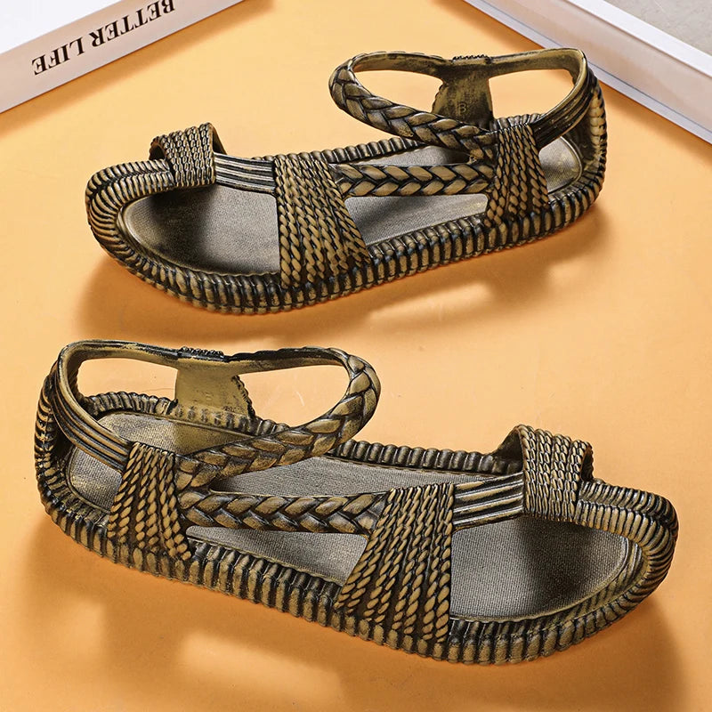 Woven Pattern EVA Gladiator Sandals