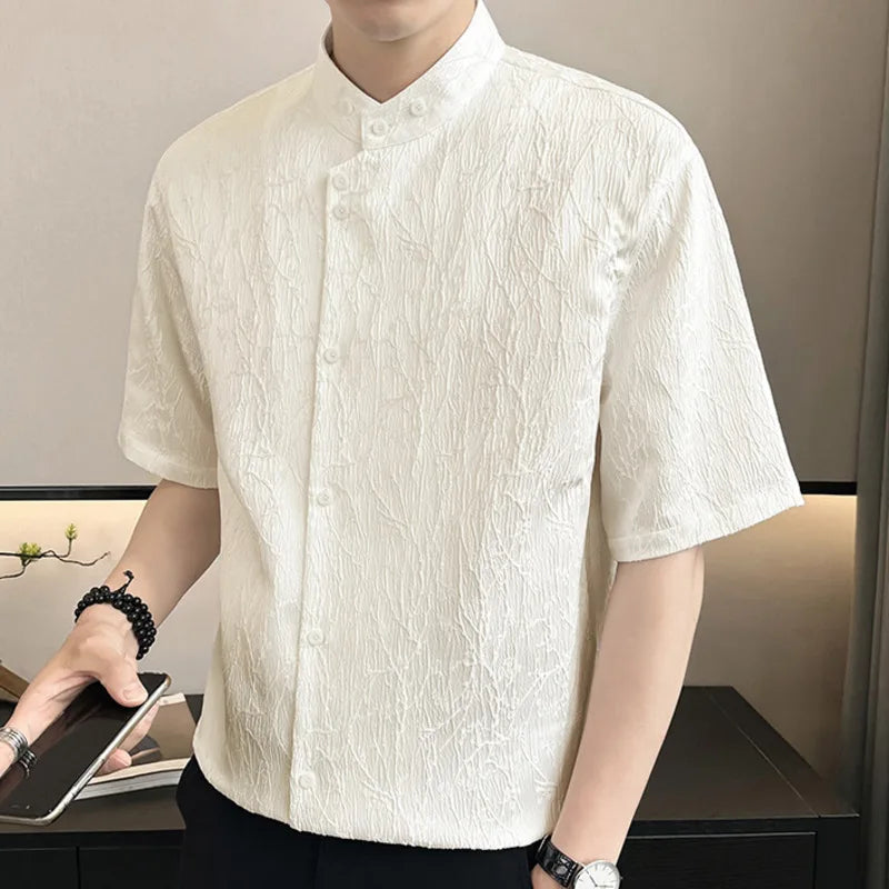 Retro Chinese Style Jacquard Shirt