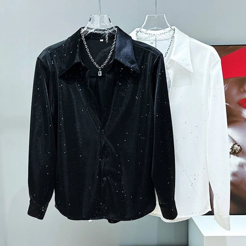 Starry Sequin Long Sleeved Shirt