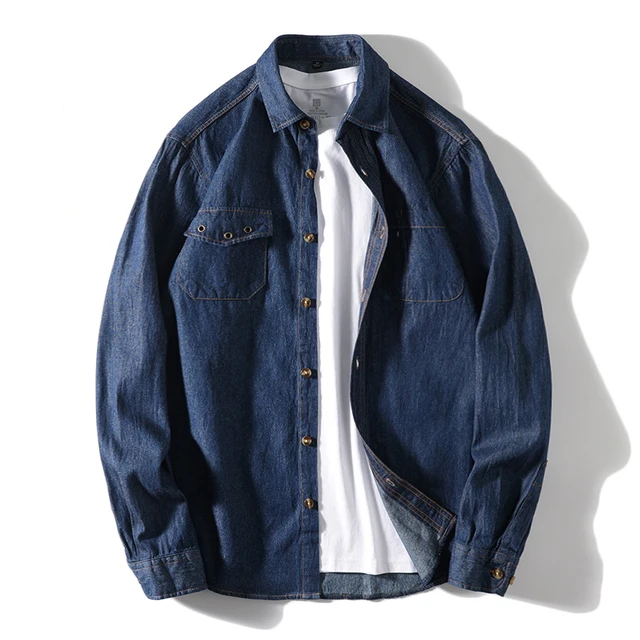 Retro Washed Casual Denim Shirt