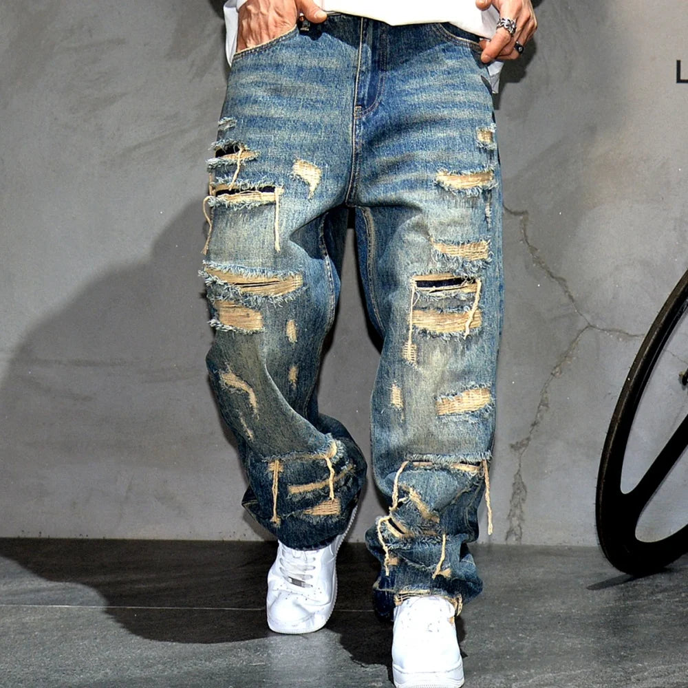 Streetwear Ripped Baggy Denim Jeans