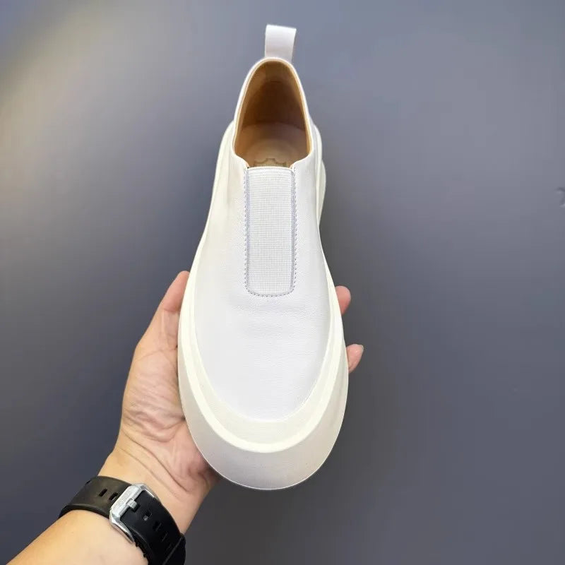 Cowhide Genuine Leather Platform Shoes