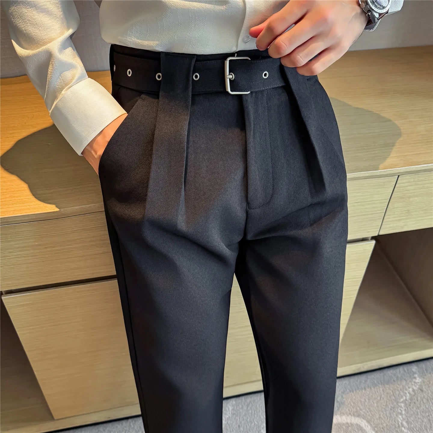 Tailored Pleated Dress Trousers