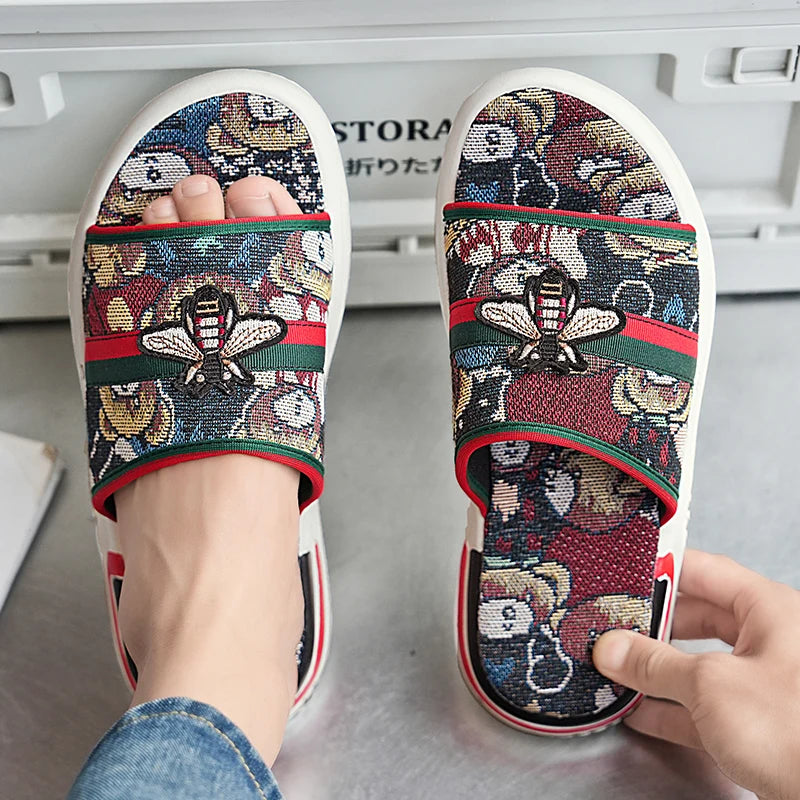 Outdoor Cartoon Pattern Slides Sandals