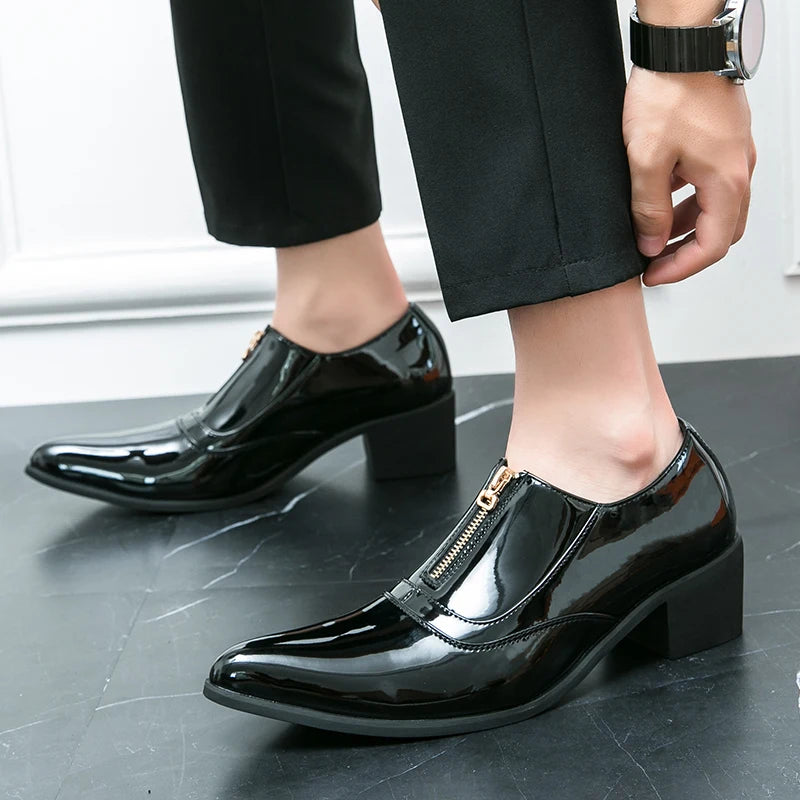 Pointed Toe Zipper Dress Shoes