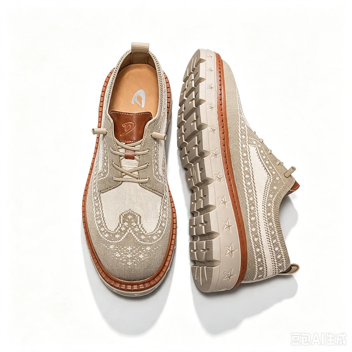 Casual Breathable Wingtip Brogue Sneakers