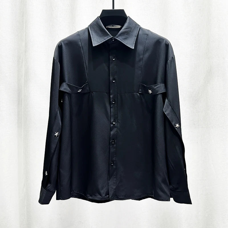 Star Rivet Solid Color Shirt