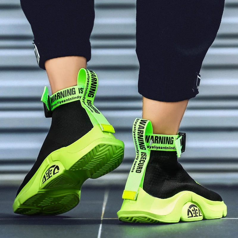 Chunky Sole Slip-On Sock Sneakers