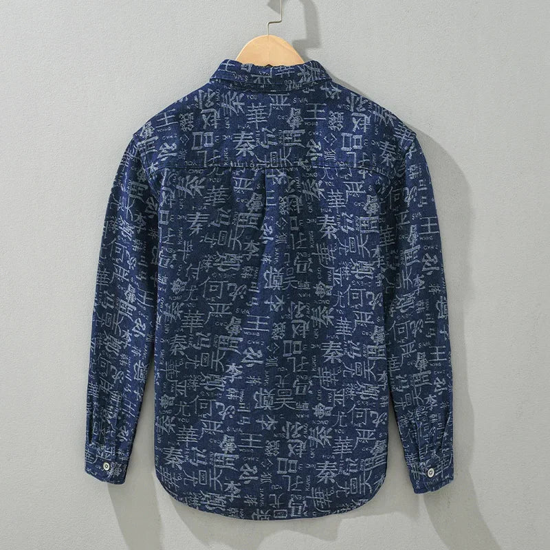 Chinese Elements Button Cotton Shirt