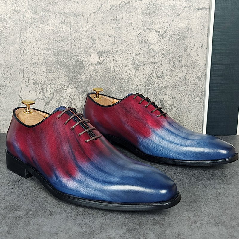 Genuine Leather Scarlet Navy Oxford Shoes