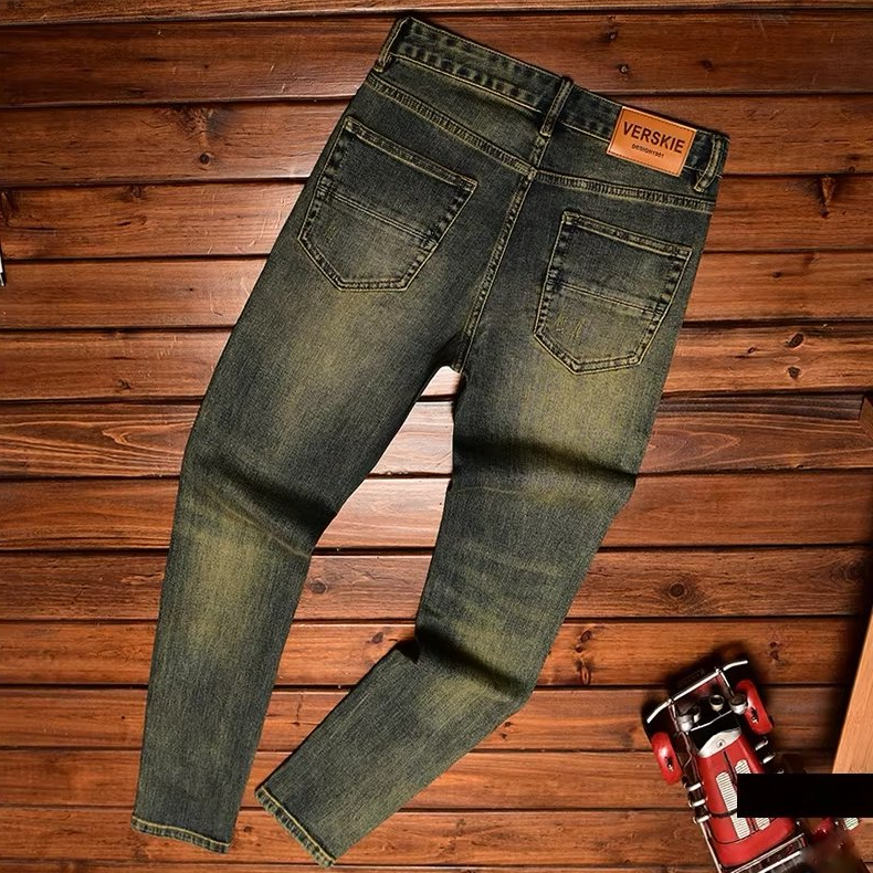 Stamping Print Ripped Men Jeans