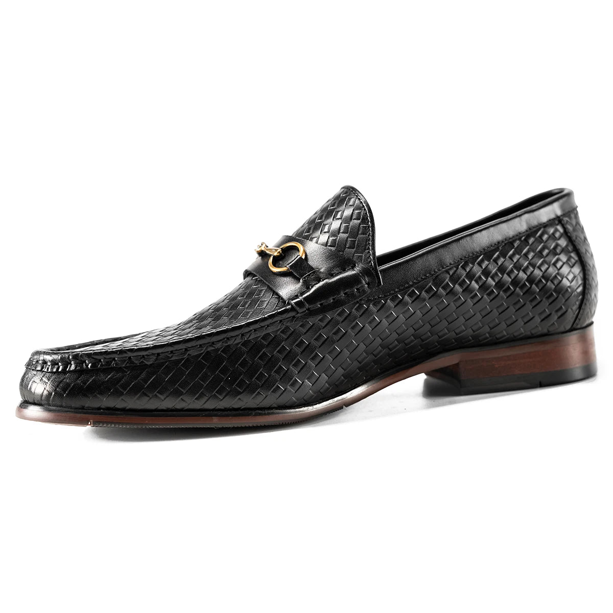 Handwoven Leather Horsebit Loafers
