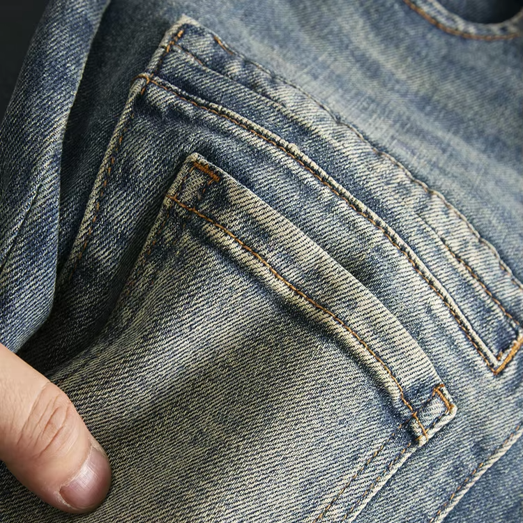 Patchwork Design Zipper Decoration Men's Jeans