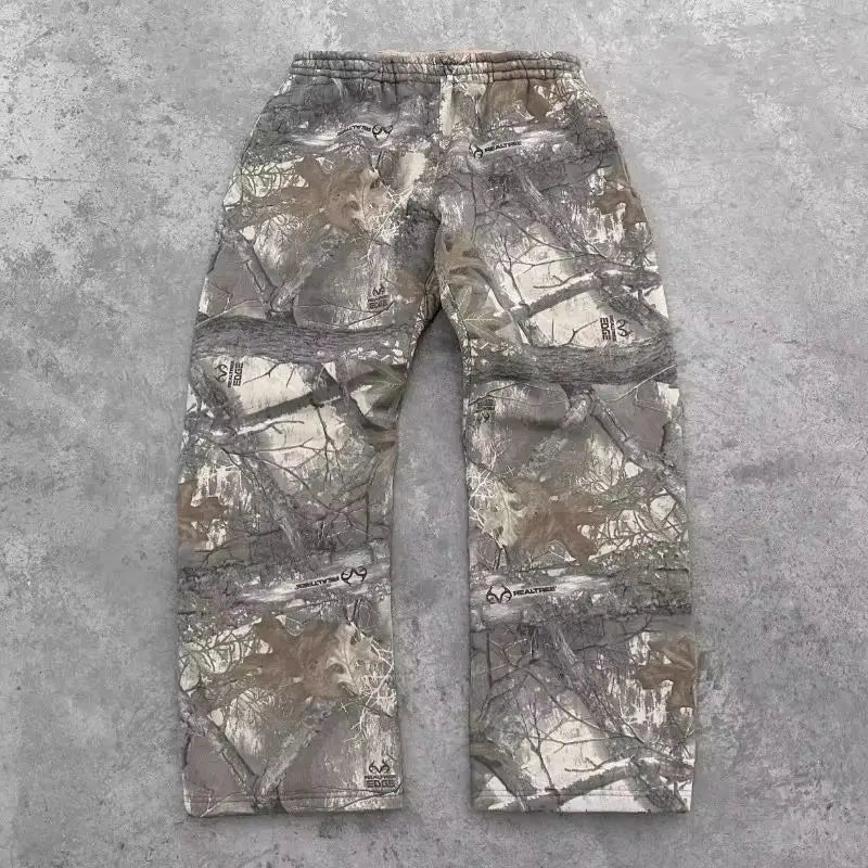 Y2K Leaves Pattern Baggy Casual Pants