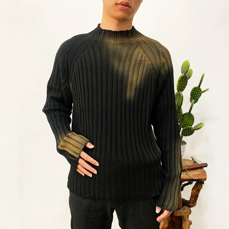 Street Paint Old Slim Fit Knitted Sweater