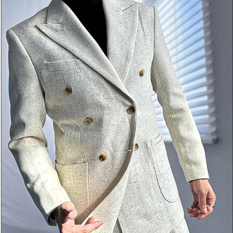 Apricot Double Breasted Men's Blazer