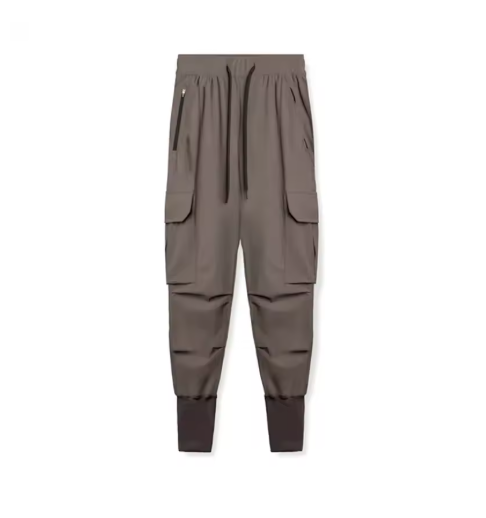 Elastic Solid Thin Quick-Dry Cargo Pants