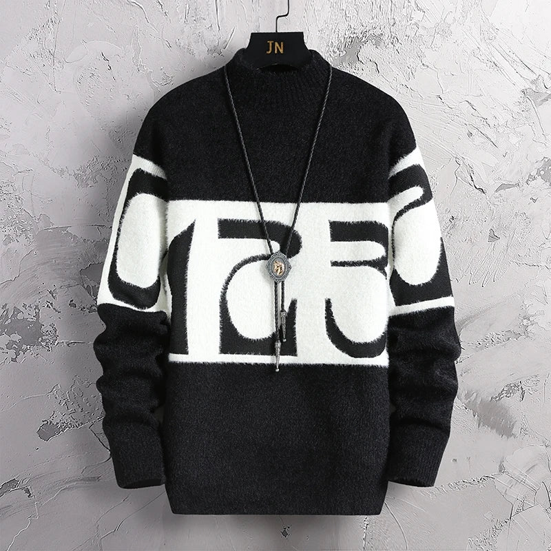 Regular Sleeve Printed Cashmere Sweater