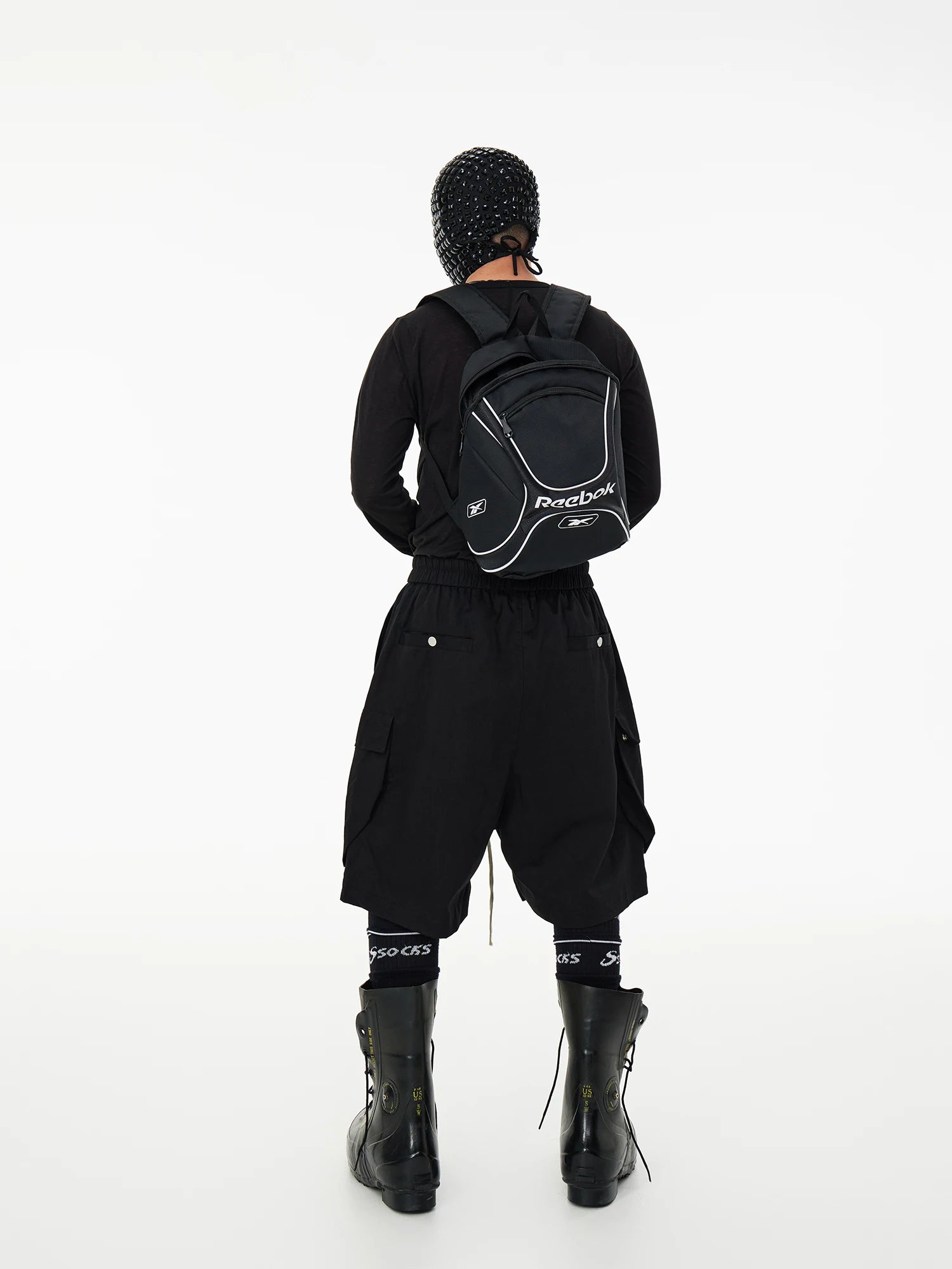 Black Zipper Techwear Shorts