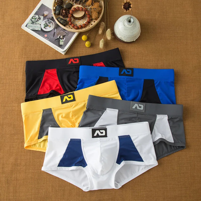 Color Block Patchwork Men Brief