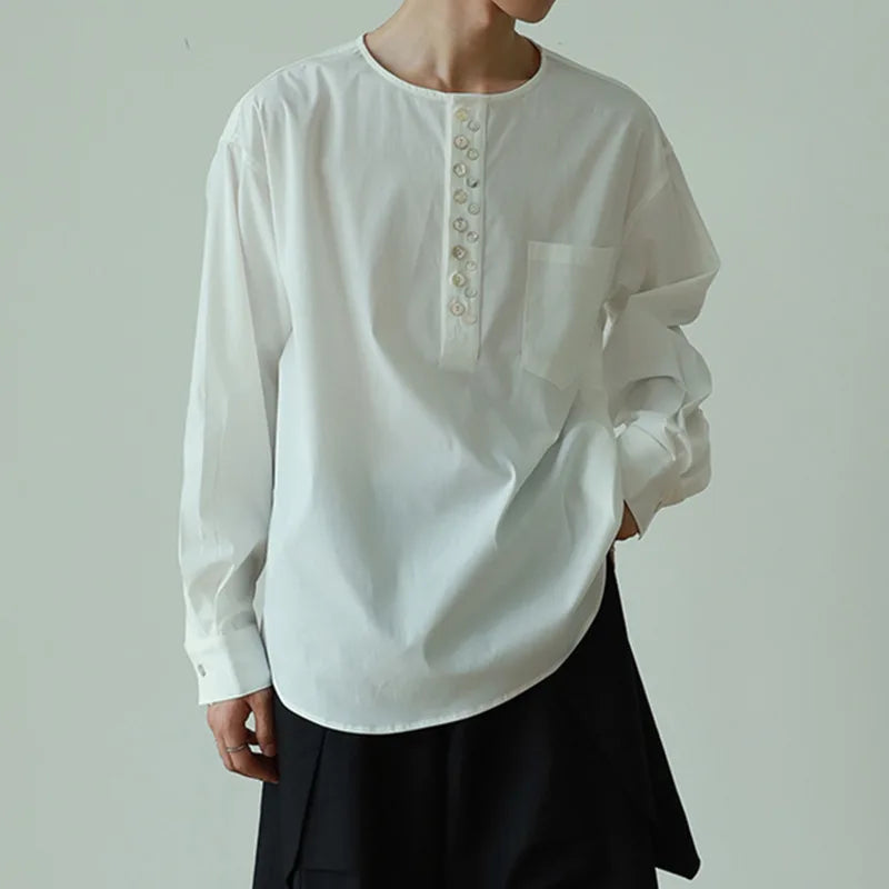 Casual Loose White Long Sleeve T-Shirt