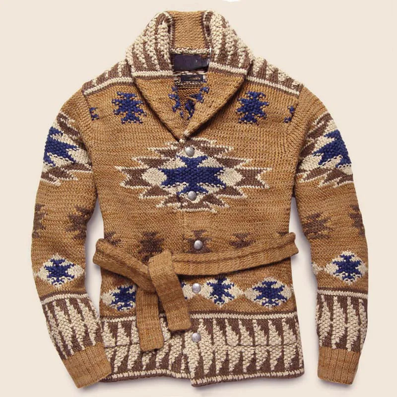 Retro Classic Tribal Pattern Knit Cardigan