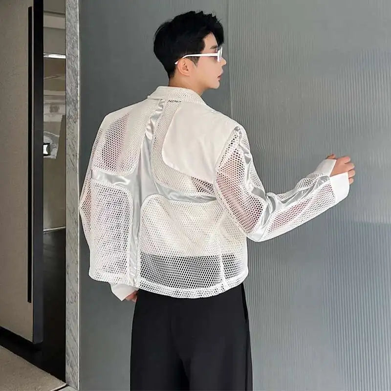 Mesh Hollow Niche Short Jacket