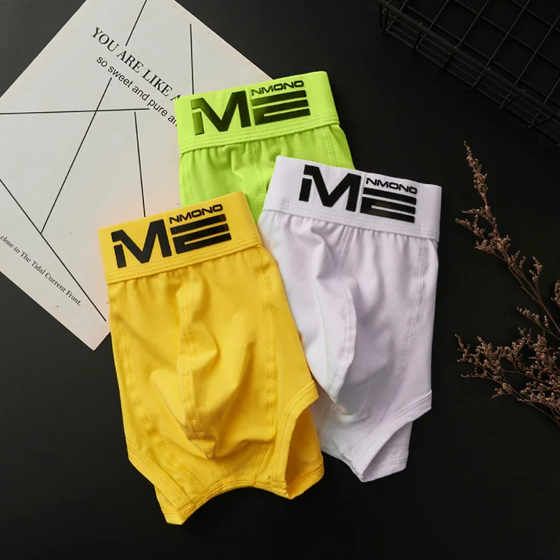 Mid-Waist U-Bag Design Boxer 3Pcs Set