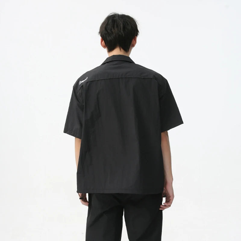 Adjustable Drawstring Solid Shirt