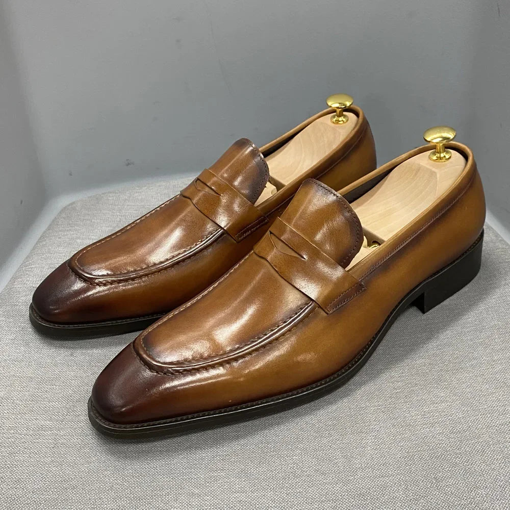 Classic Handmade Leather Penny Loafers