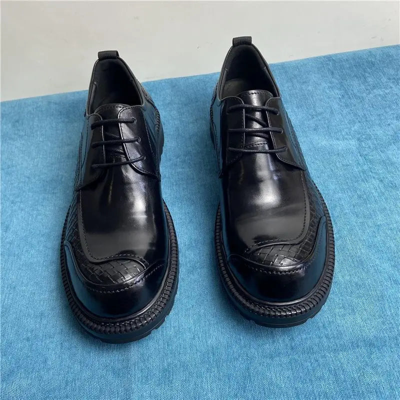 Classic Handwoven Panel Derby Shoes