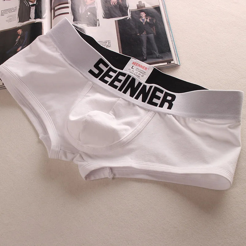 Solid with Letter 3Pcs Boxer Set