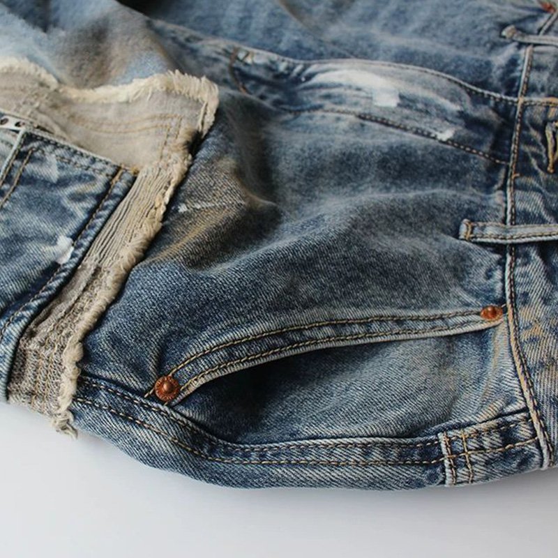 Splashed Ink Printing Casual Cargo Jeans