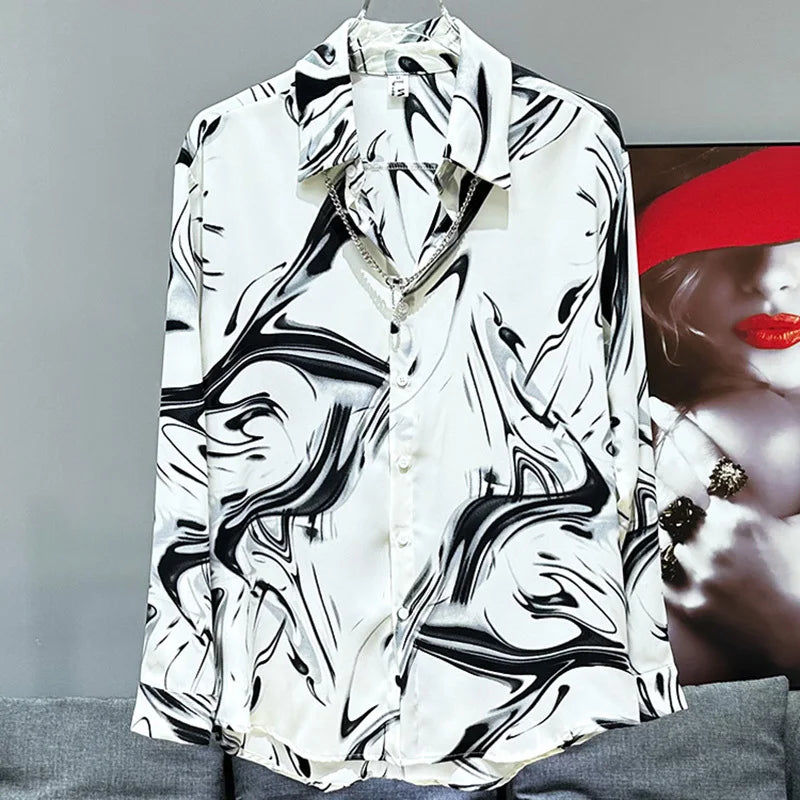 Solid Art Printed Ink Shirt