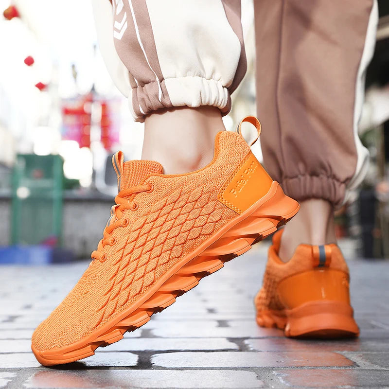 Neon Color Solid Air Mesh Sneakers