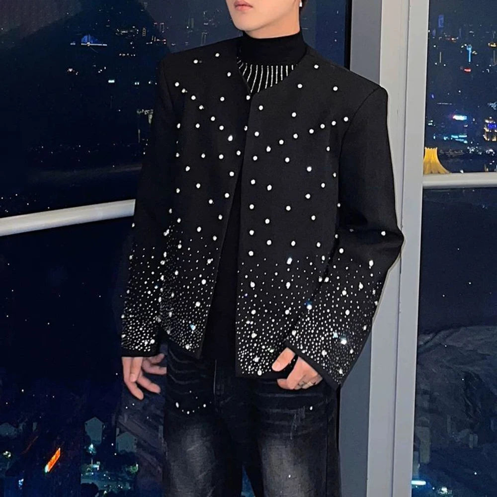 Starry Black Diamond Shiny Jacket