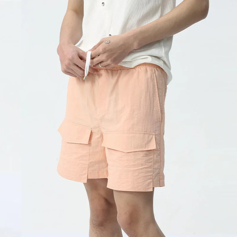 Casual Big Pockets Loose Shorts